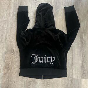 Juicy Couture Velour Black Zip Hoodie